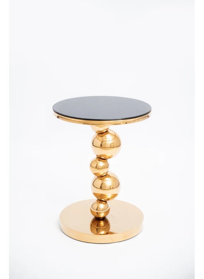 Table With 4 Small Balls Gold Stainless Steel